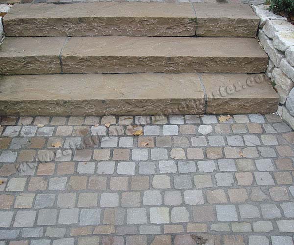 Raj Green Sandstone Block Steps
