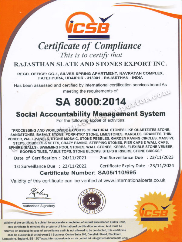 Certified Natural Stone Supplier in India
