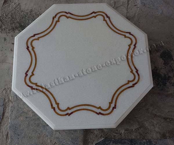 White Marble Inlay Table Tops Manufacturers