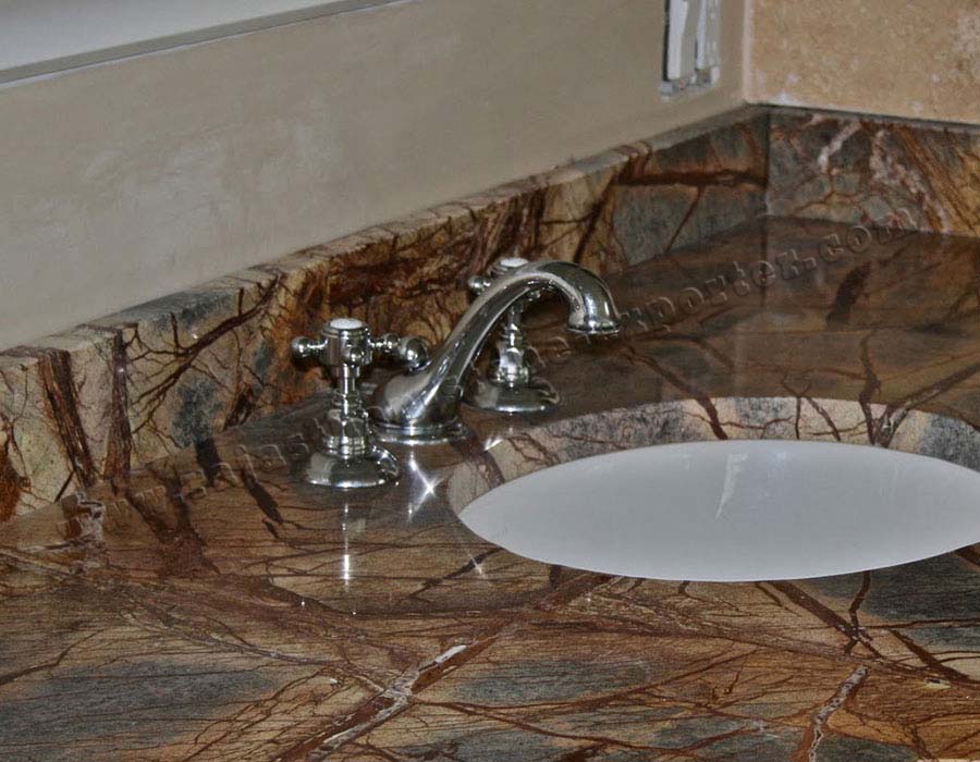 India Rainforest Brown Marble Suppliers