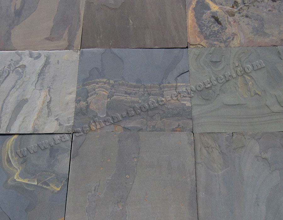 Earth Multi Grey Slate Gauged Tiles